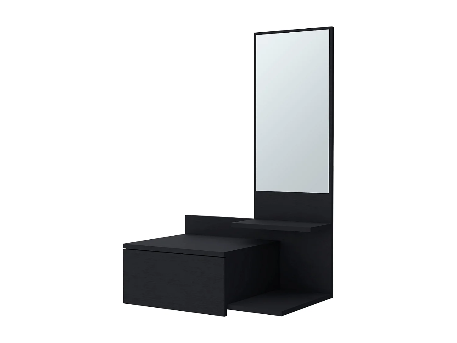 TUHOME Mobile sospeso Elgin con specchio incluso, nero