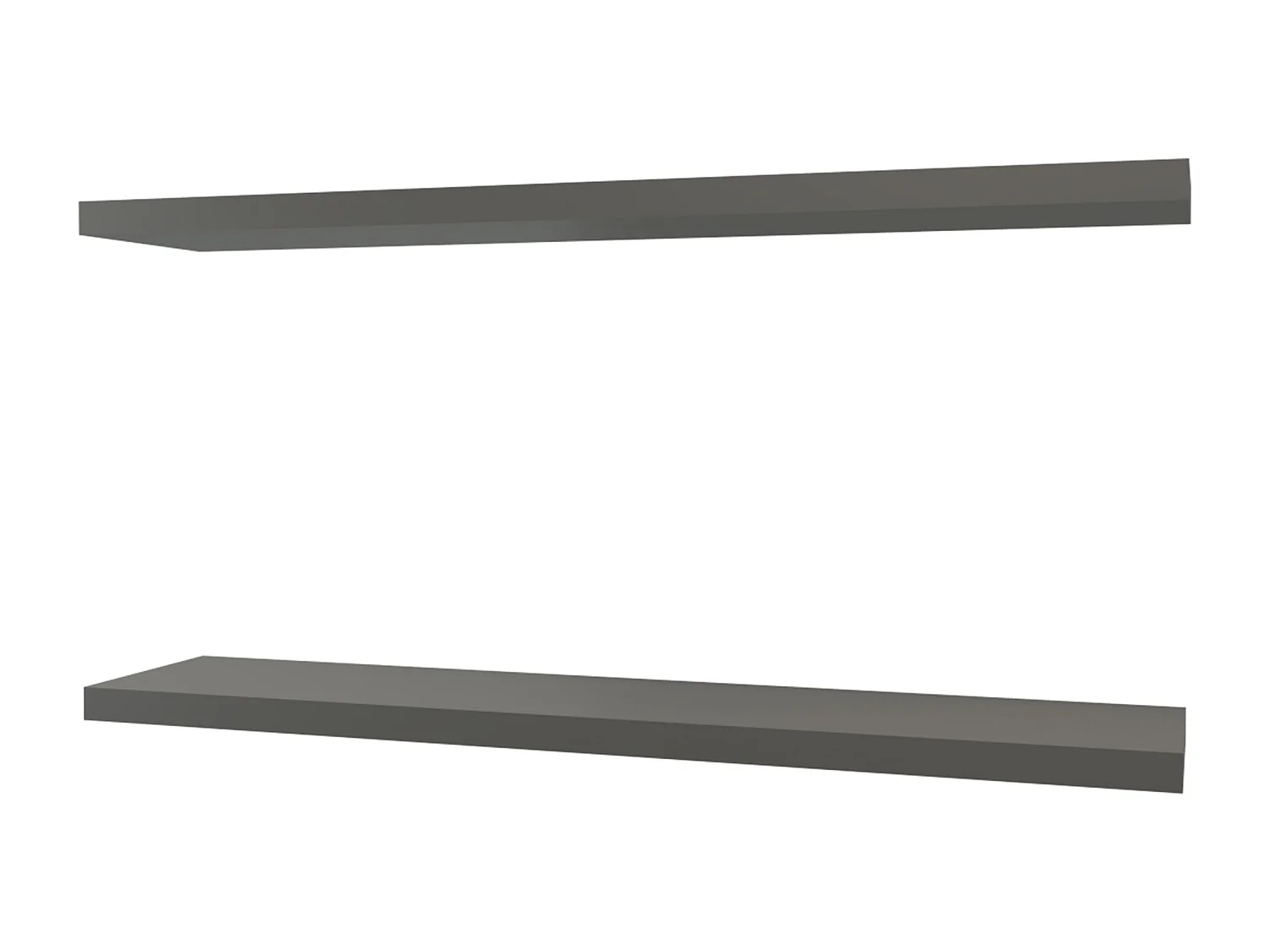 TUHOME Étagère Murale Flottante Greer en Mélamine x2, Gris