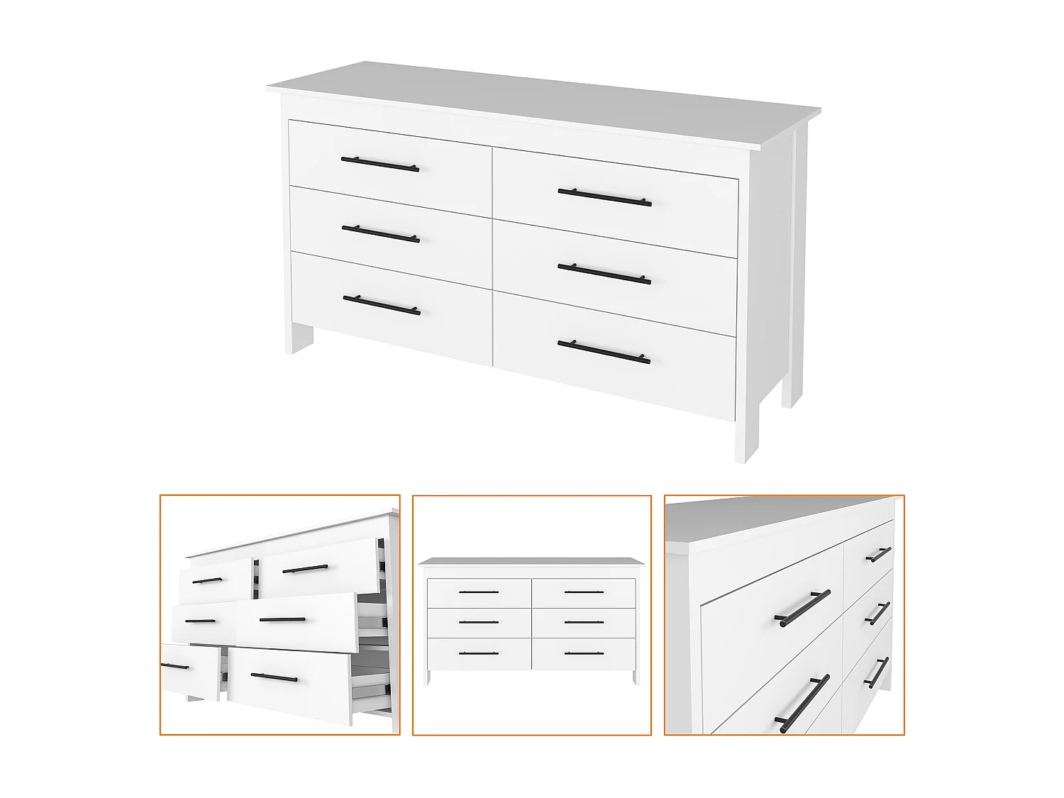 TUHOME Prateleira Flutuante de Parede Greer em Melamina x2, Cinza