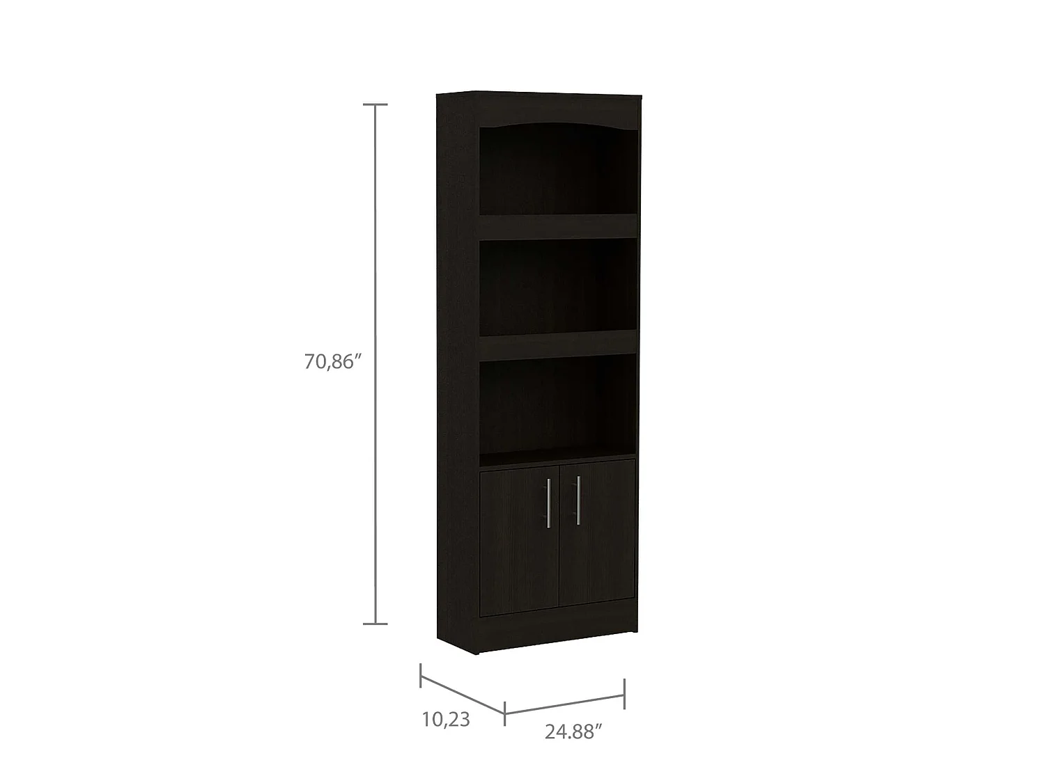 TUHOME CONCEPT Estante Simma de 181 cm, wengué