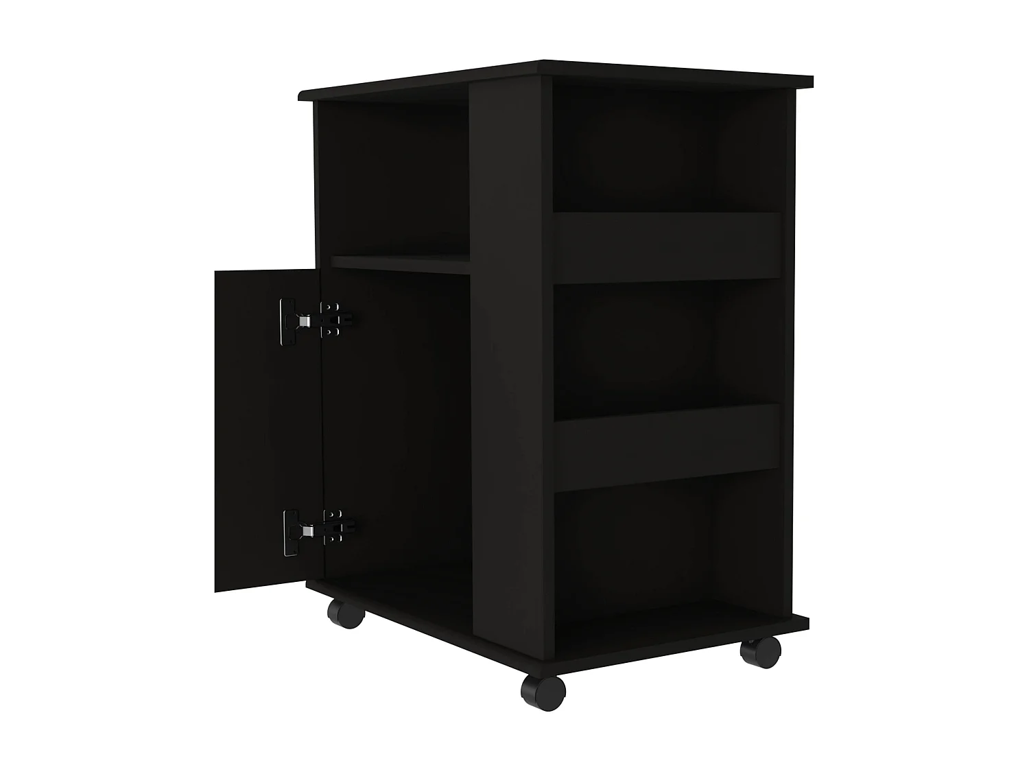 TUHOME Gabinete Inferior para Microondas Clayton Kit, Negro