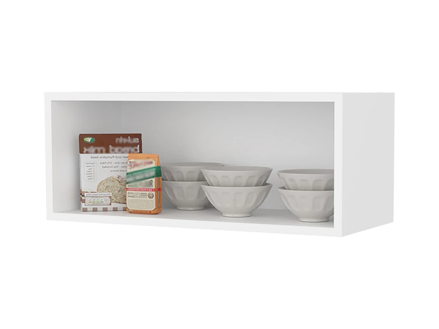 TUHOME Armário de Parede Hard Rock em Melamina com Prateleira Aberta