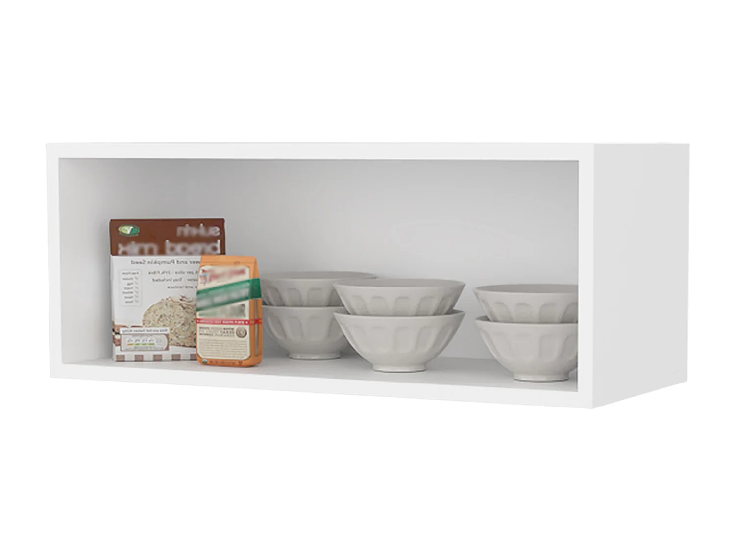 TUHOME Armário de Parede Hard Rock em Melamina com Prateleira Aberta