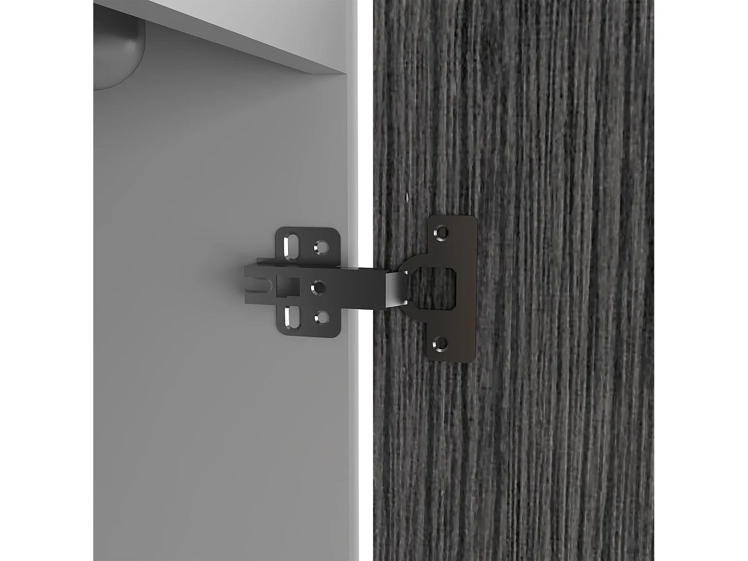 Mobile lavastoviglie Napoles in melaminico con 2 ante, 2 ripiani e piano di lavoro in acciaio inox, multicolore, 90 cm X 100 cm X 52 cm