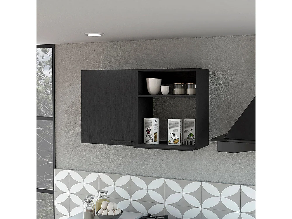 TUHOME Gabinete de Pared Oklahoma 2, Gabinete de Almacenamiento Apilable de Pared