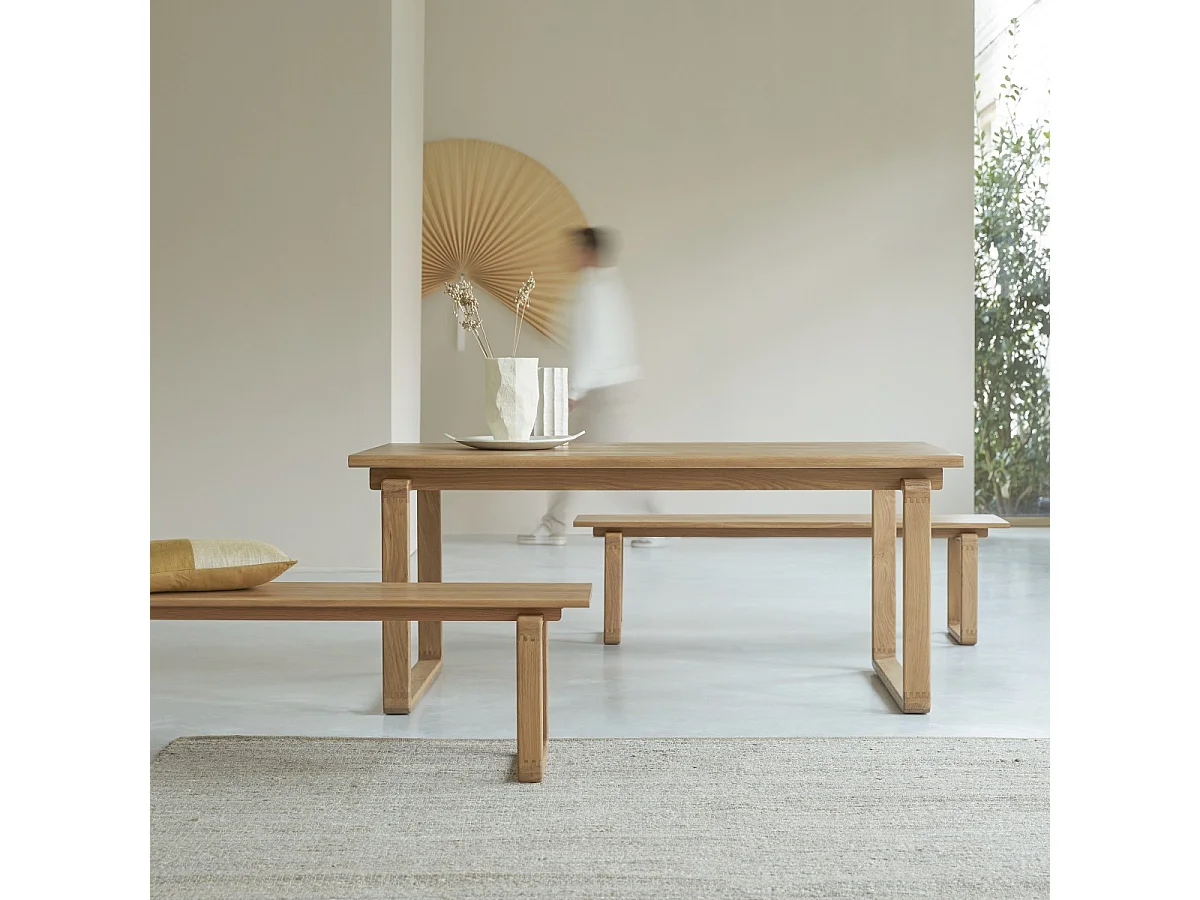 Holztisch aus massiver Eiche 180x95 Sybille