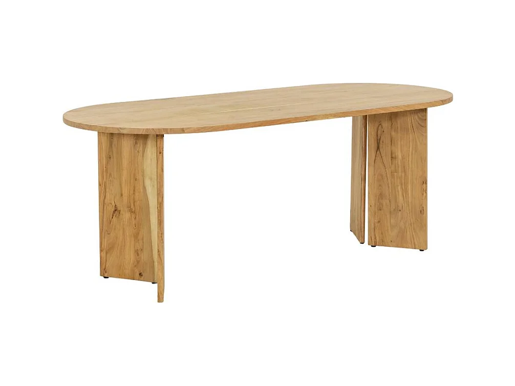 Table à manger ovale en bois d'acacia Elwen