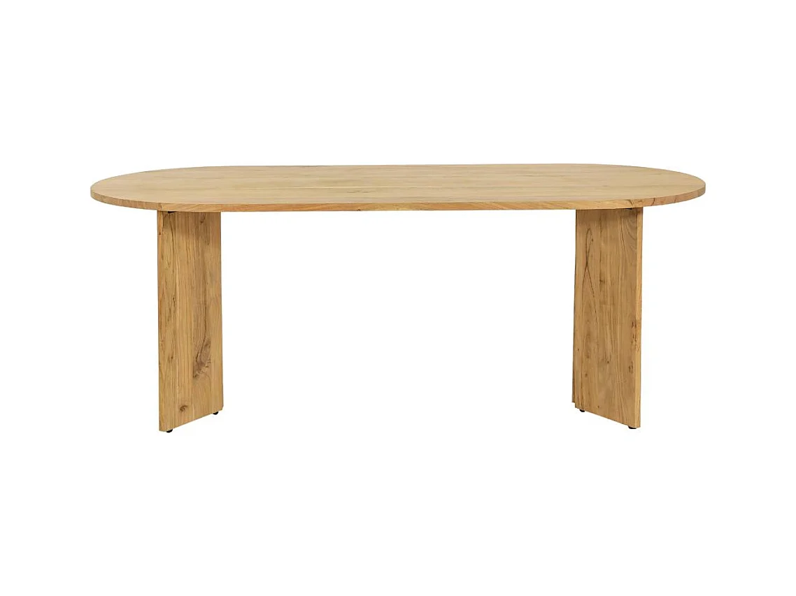 Table à manger ovale en bois d'acacia Elwen
