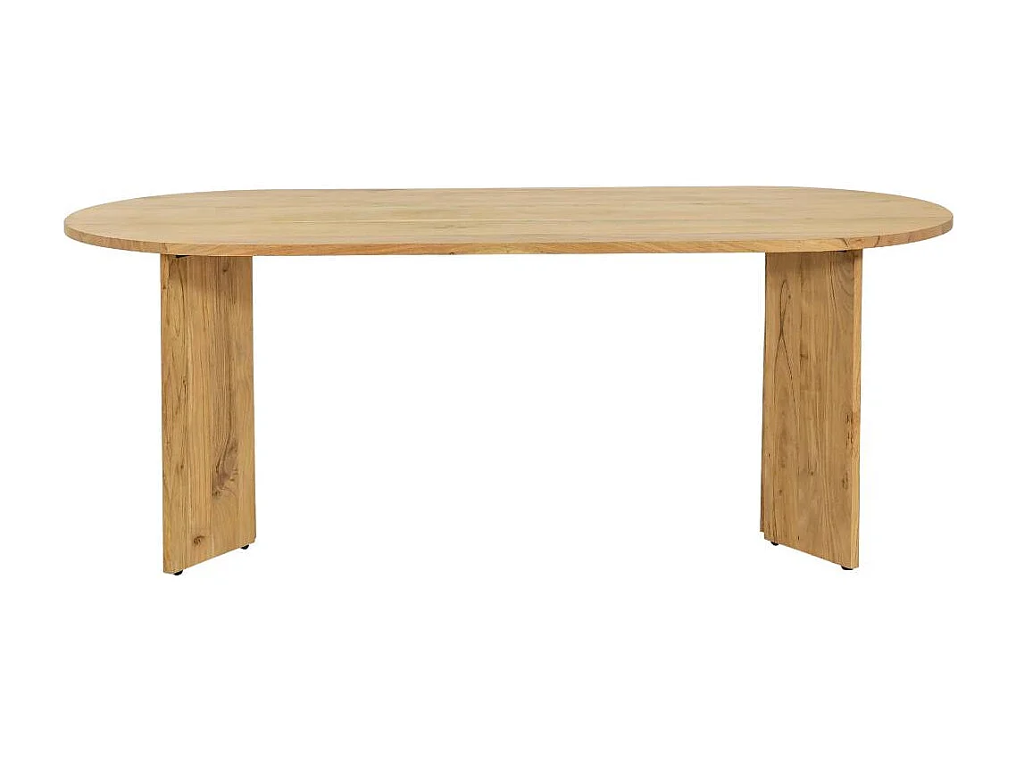 Table à manger ovale en bois d'acacia Elwen
