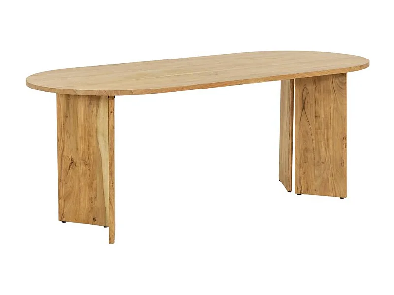 Table à manger ovale en bois d'acacia Elwen