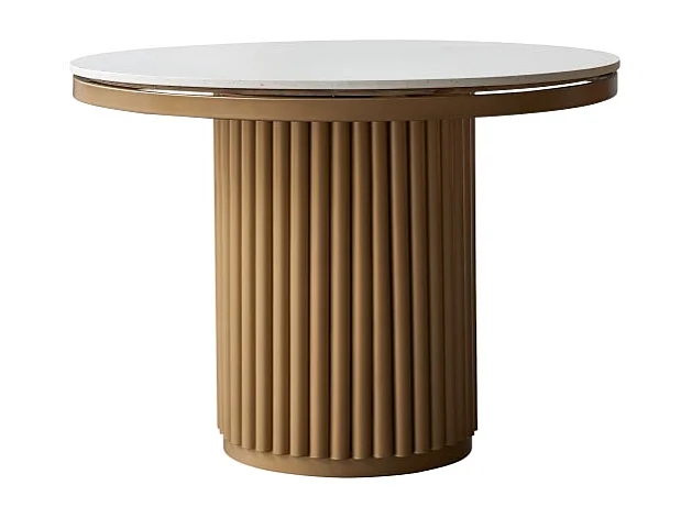 Runder Tisch Isaure aus Metall und Terrazzo 4/6 Personen 107 cm