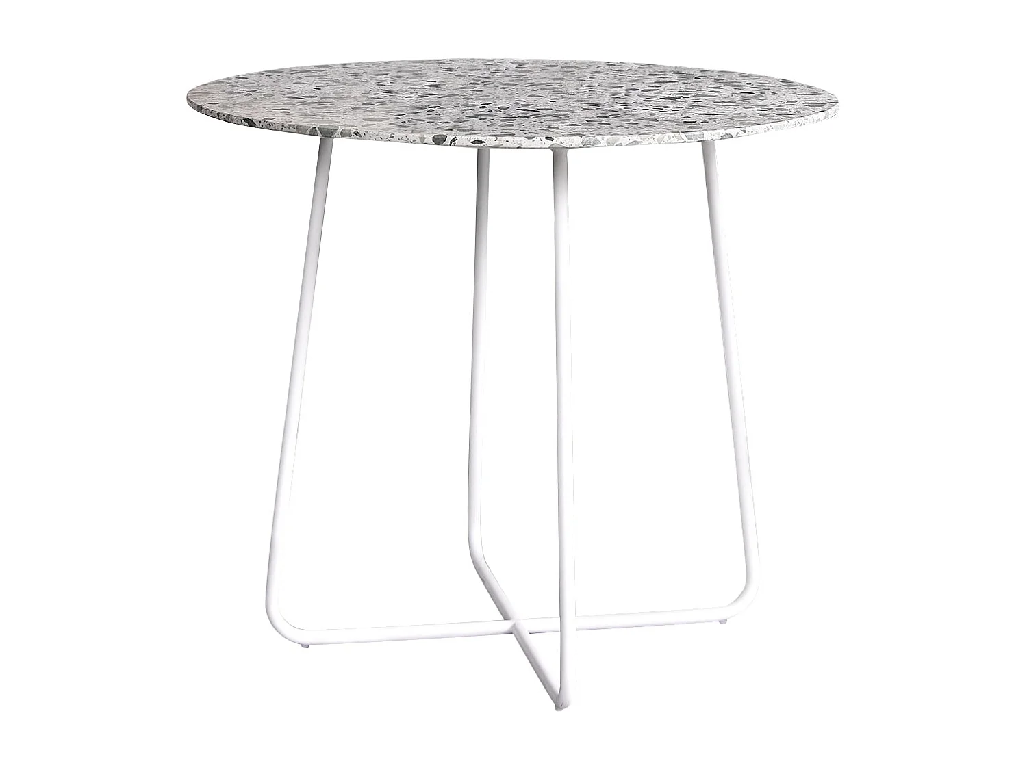 Elio - Premium green terrazzo and metal round table, seats 4