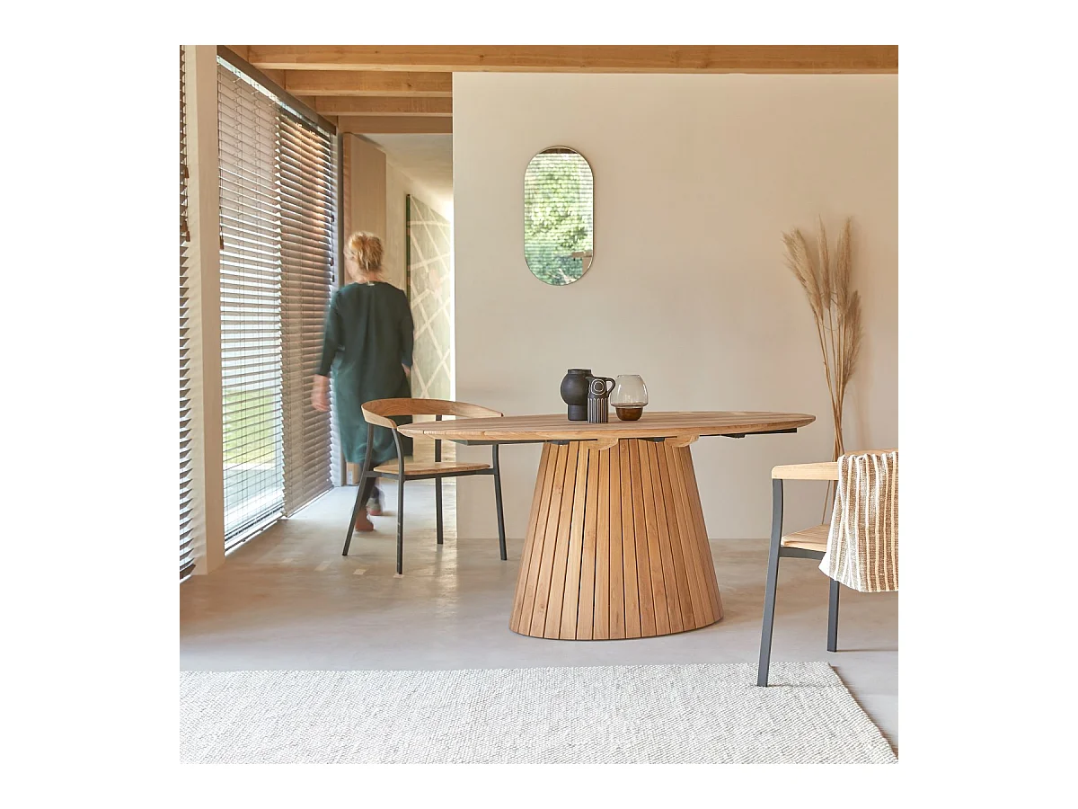 Ovaler Tisch Paloma aus massivem Teakholz 6 Pers.