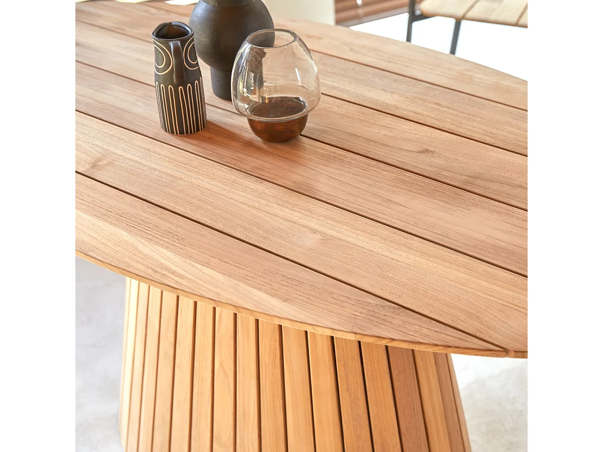 Ovaler Tisch Paloma aus massivem Teakholz 6 Pers.