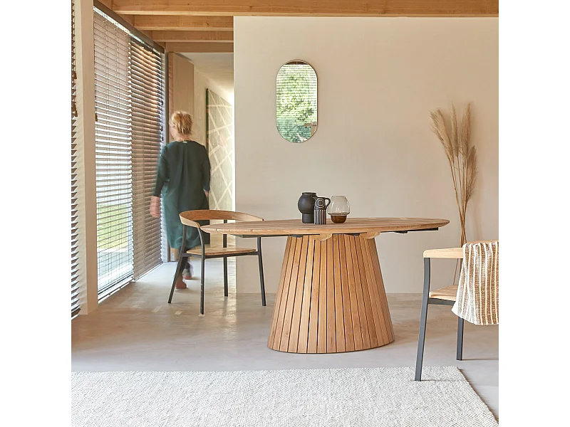 Ovaler Tisch Paloma aus massivem Teakholz 6 Pers.