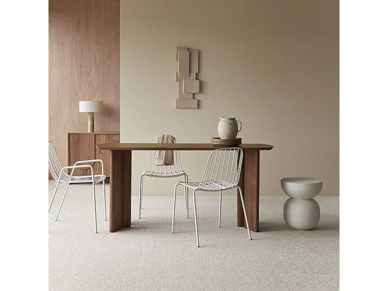 Table en bois d'acacia 160x60 Suzanne