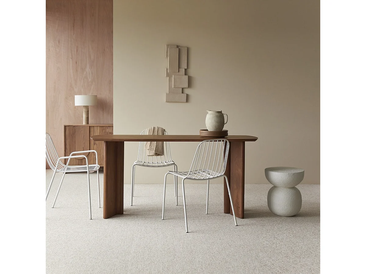 Table en bois d'acacia 160x60 Suzanne