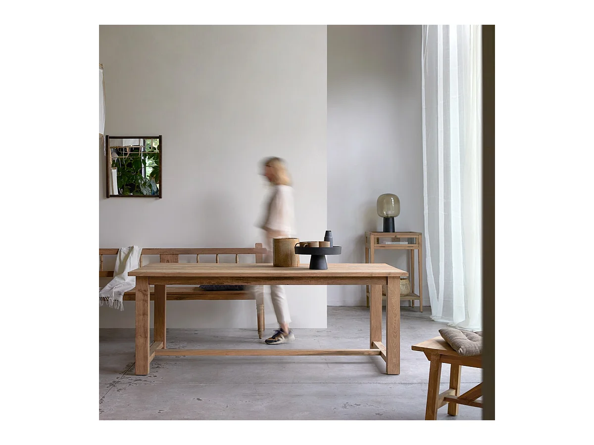 Table en bois de teck massif recyclé 200 Teresa