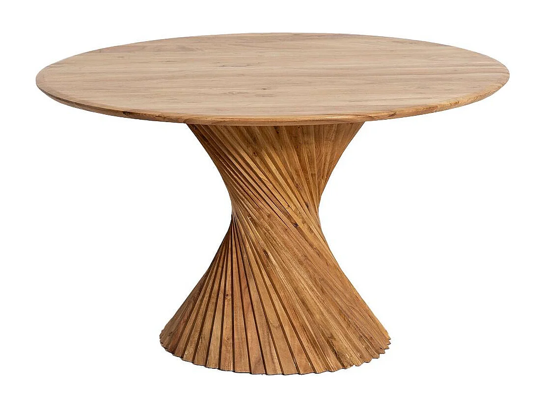 Mesa de comedor redonda de madera de acacia Orane