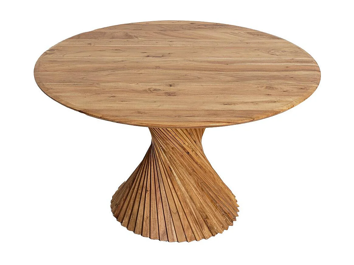 Mesa de comedor redonda de madera de acacia Orane