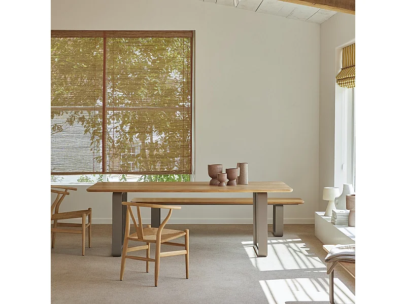 Tisch aus massivem Teakholz und Aluminium Harper 6/8 Pers.