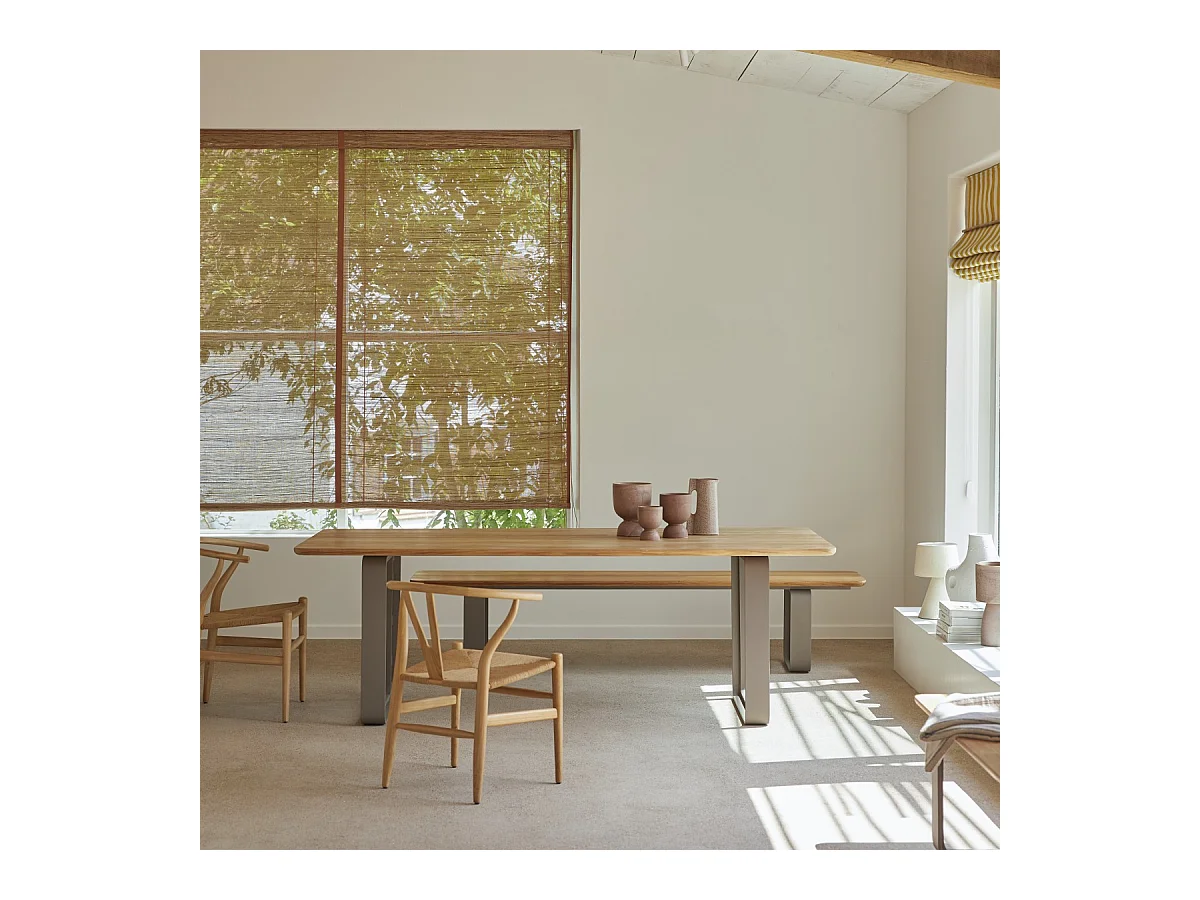 Table en bois de teck massif et aluminium Harper 6/8 pers.