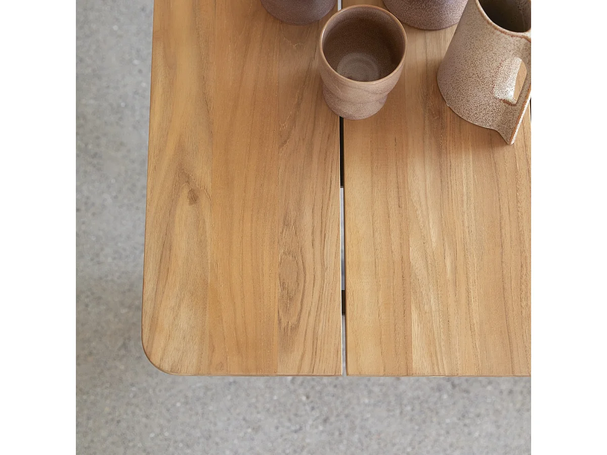 Tavolo in legno massello di teak e alluminio Harper 6/8 pers.