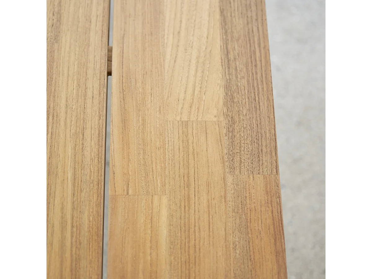 Tavolo in legno massello di teak e alluminio Harper 6/8 pers.