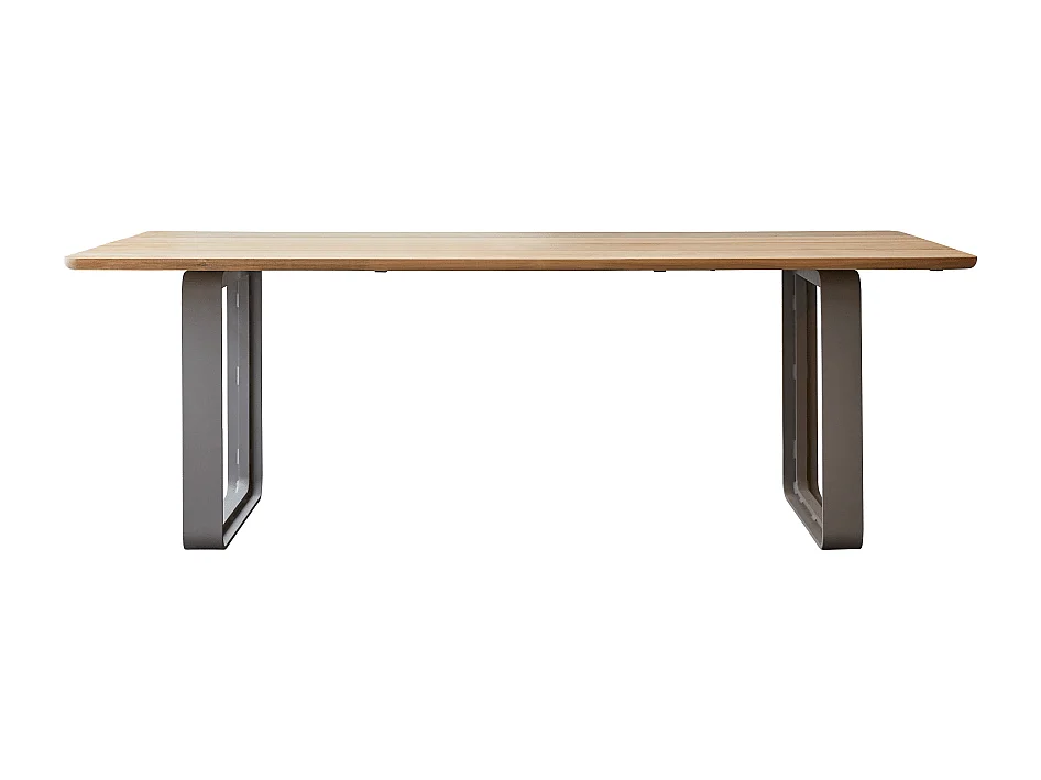 Tisch aus massivem Teakholz und Aluminium Harper 6/8 Pers.