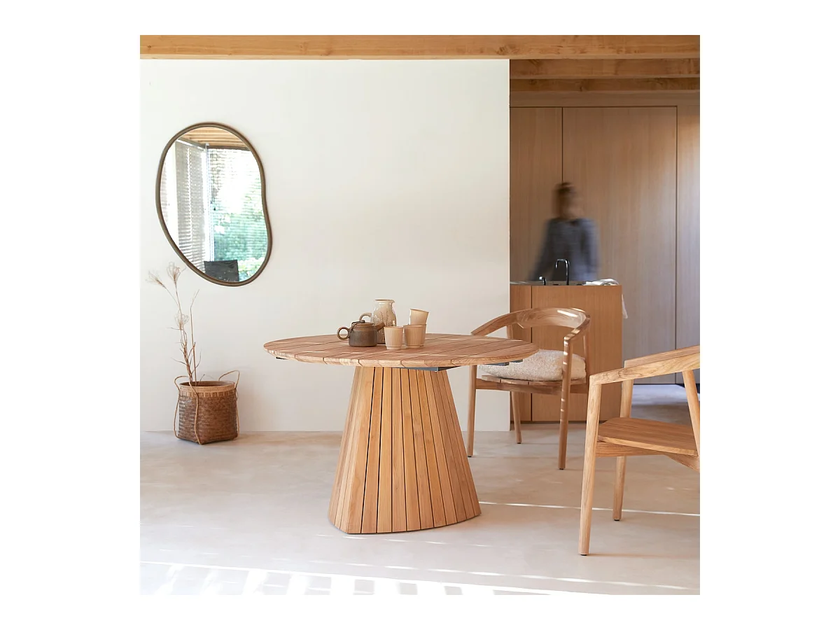 Runder Tisch Paloma aus massivem Teakholz 6 Pers.