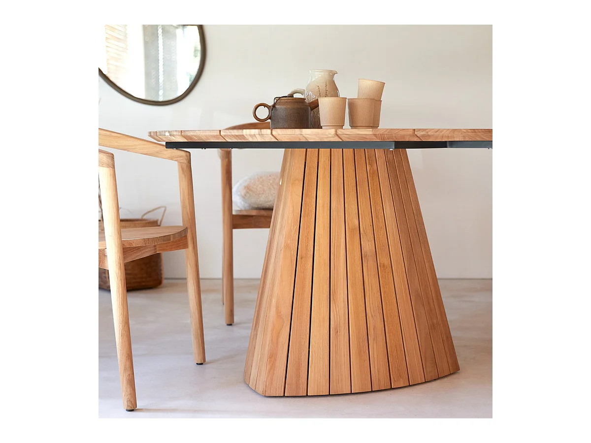 Runder Tisch Paloma aus massivem Teakholz 6 Pers.