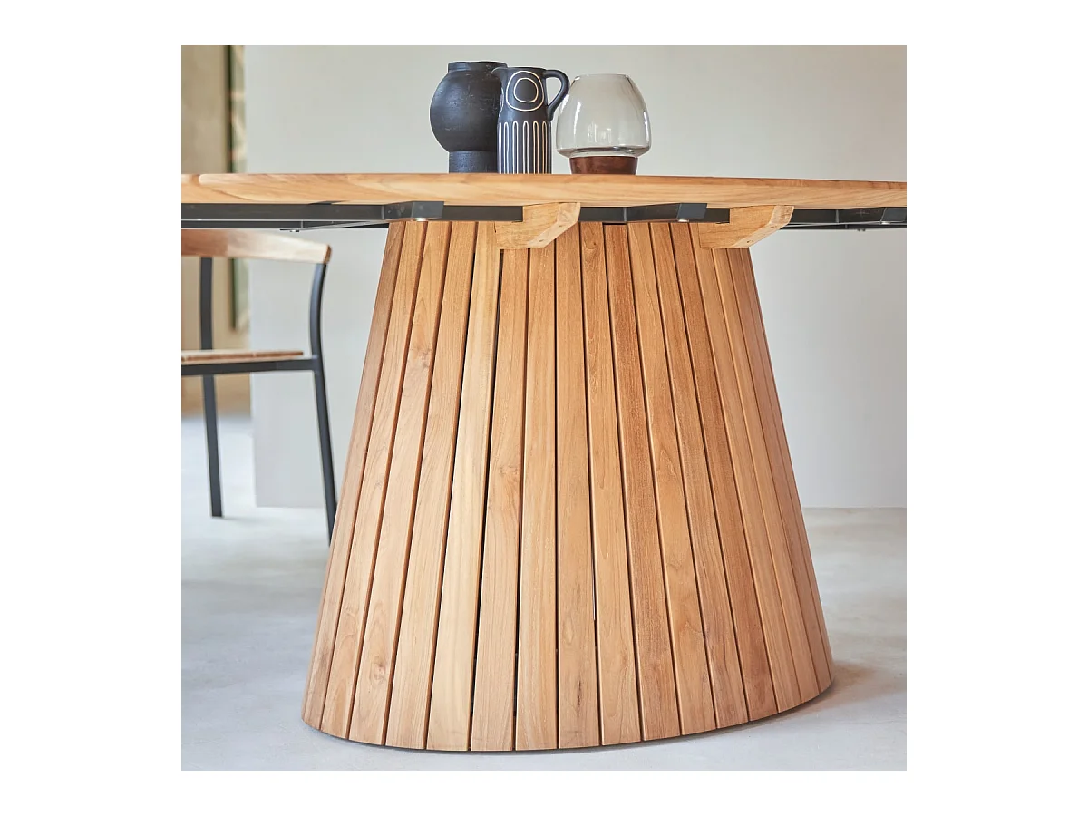 Runder Tisch Paloma aus massivem Teakholz 6 Pers.