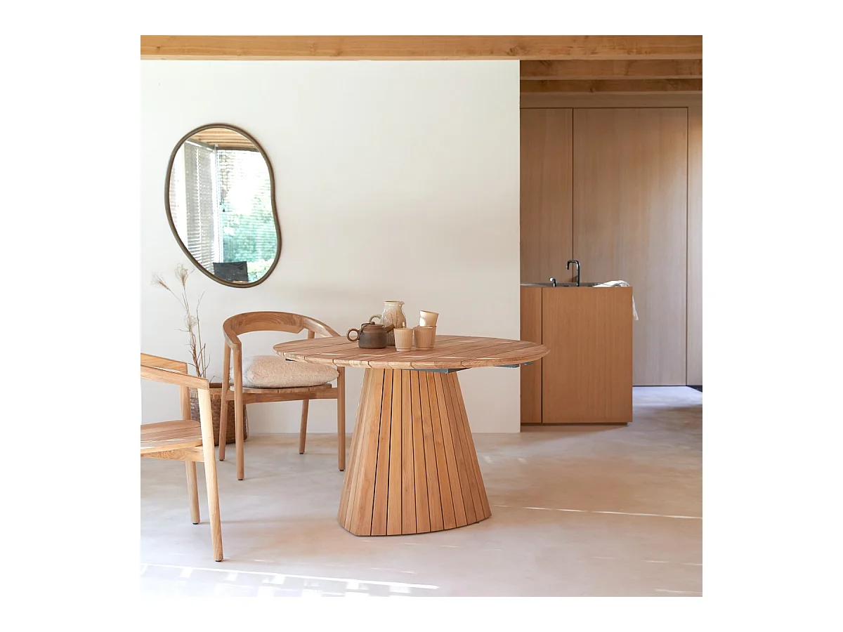 Runder Tisch Paloma aus massivem Teakholz 6 Pers.