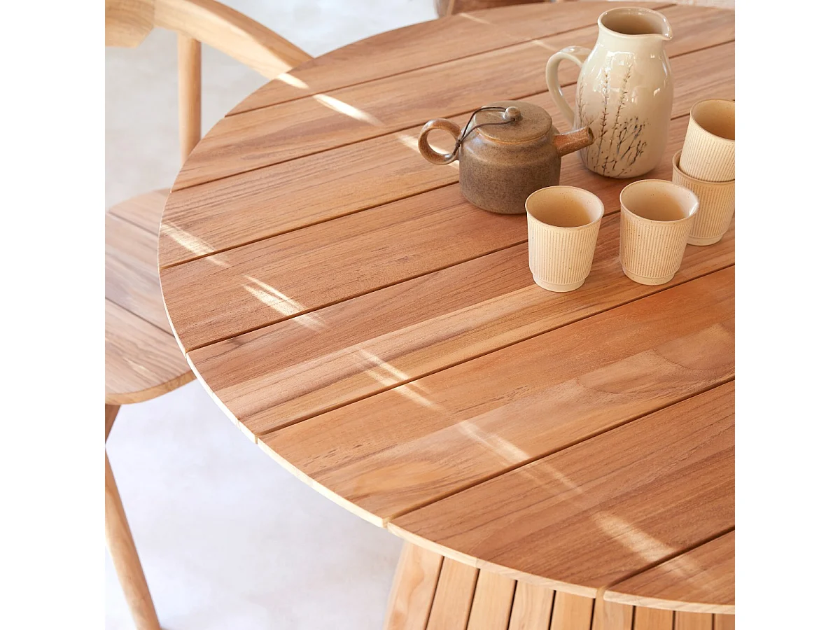 Runder Tisch Paloma aus massivem Teakholz 6 Pers.