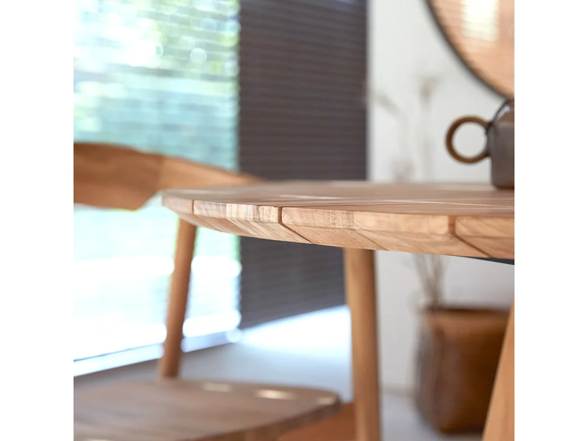 Runder Tisch Paloma aus massivem Teakholz 6 Pers.