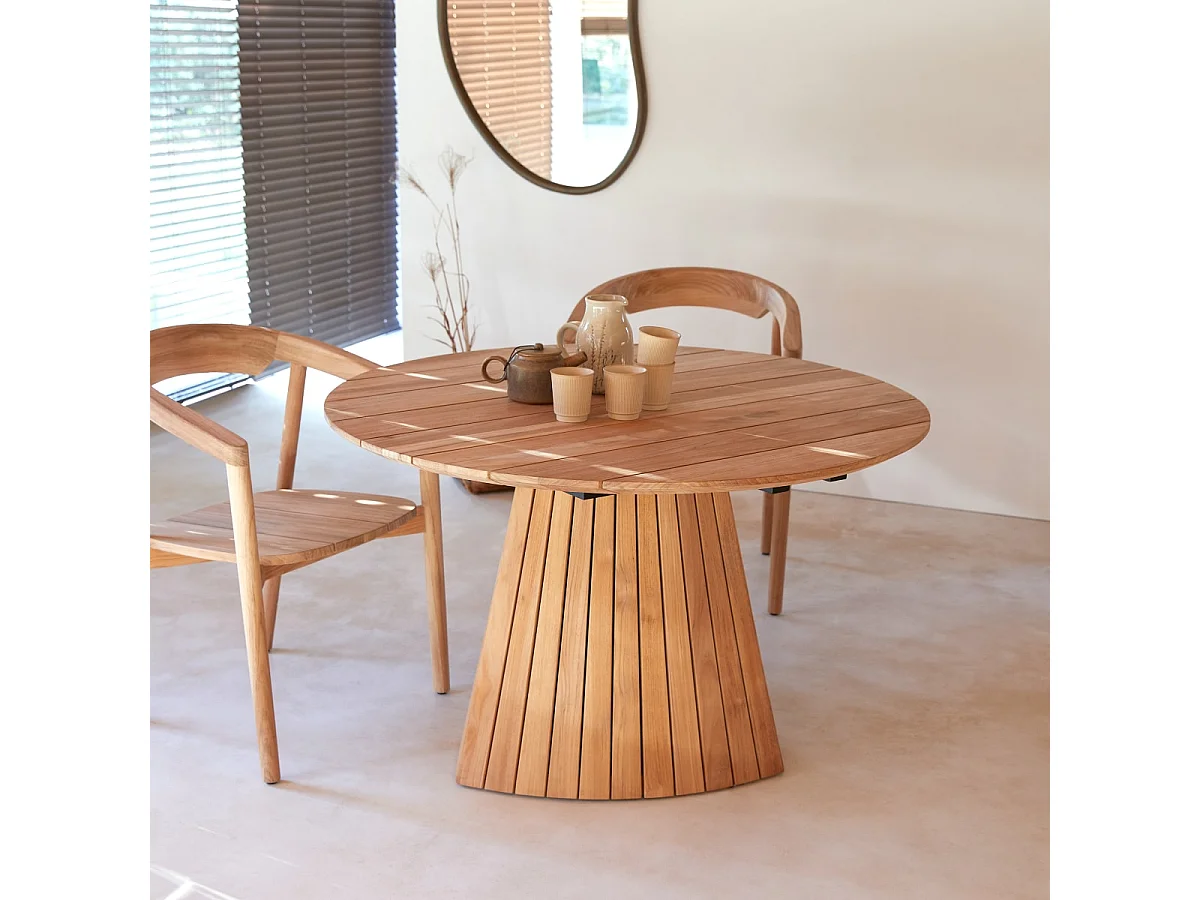 Runder Tisch Paloma aus massivem Teakholz 6 Pers.