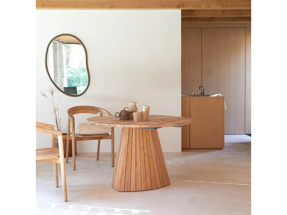 Runder Tisch Paloma aus massivem Teakholz 6 Pers.