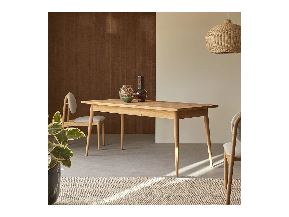 Esstisch aus Teakholz massiv Esszimmer Tisch 180x80 cm neu Tikamoon