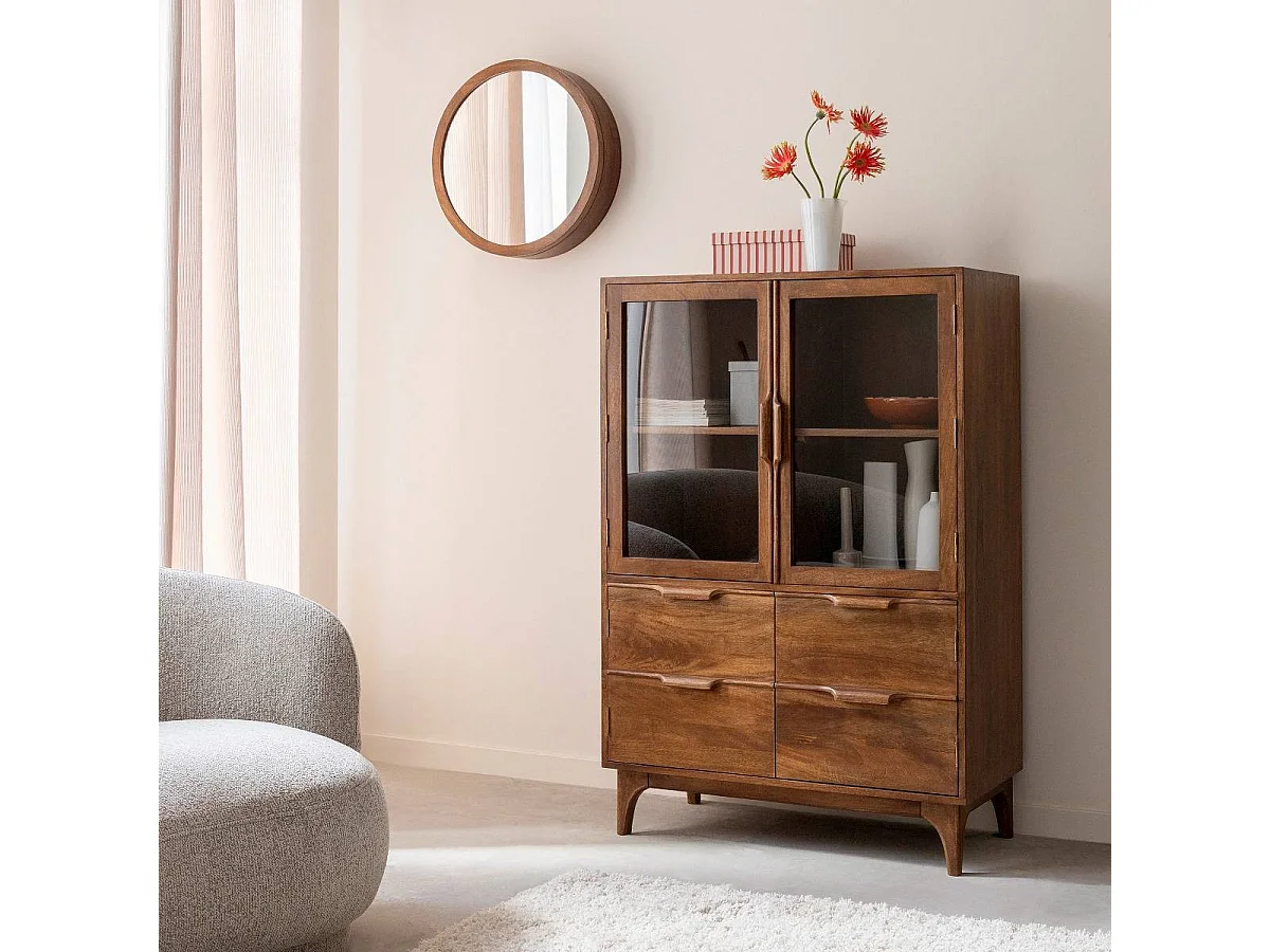 Vitrina en madera de mango Remick