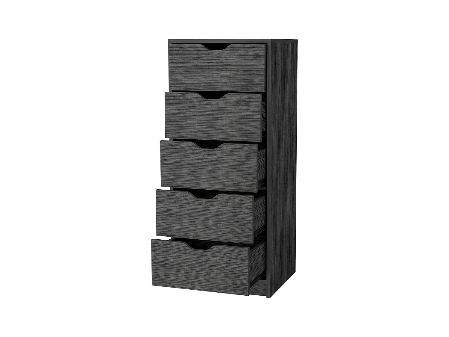 TUHOME Commode Haute et Étroit Dillon à 5 Tiroirs