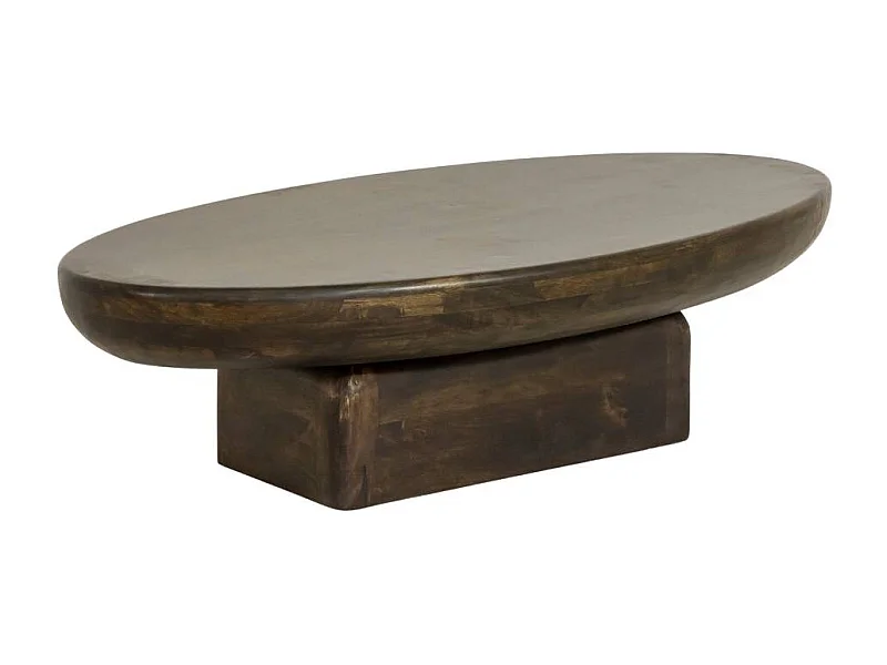 Table basse ovale en bois de manguier Morana