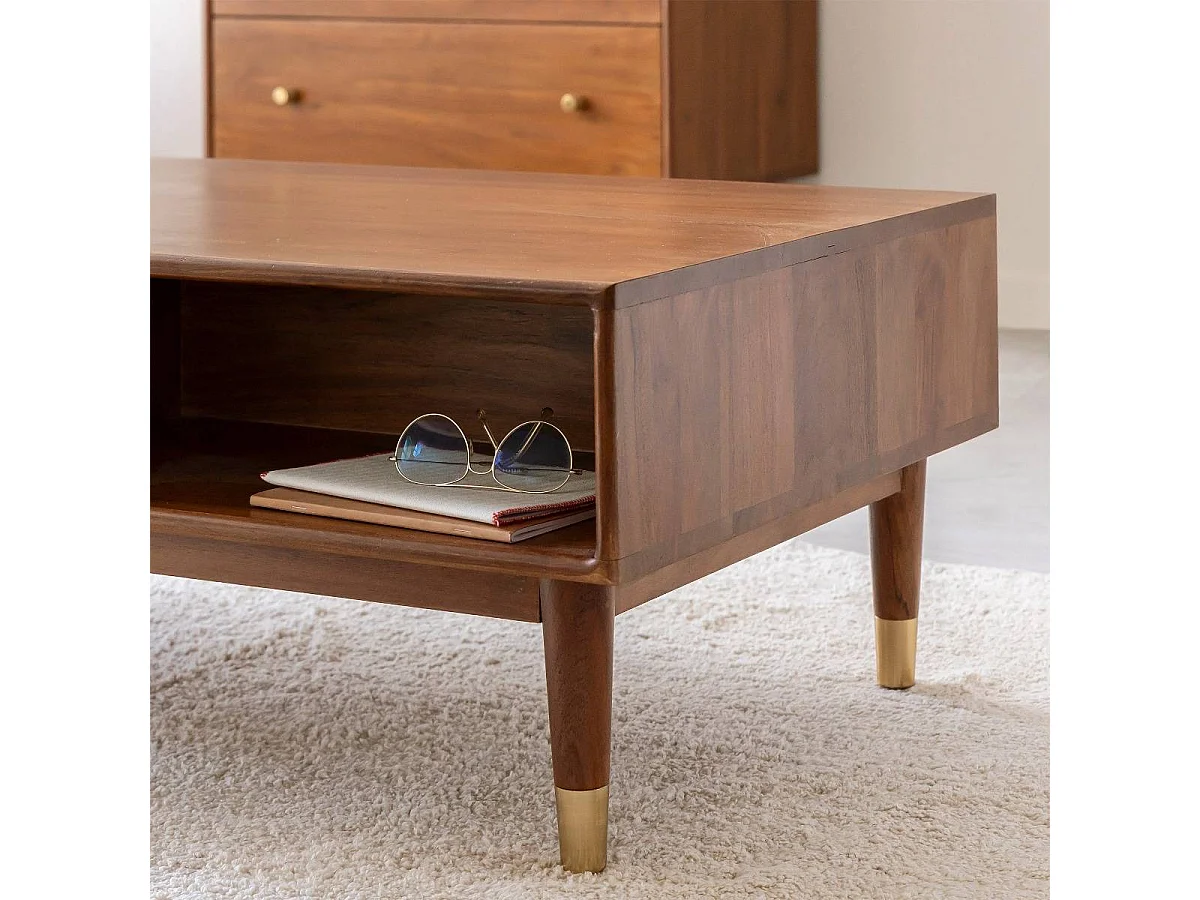 Table basse en bois d'acacia Emiel