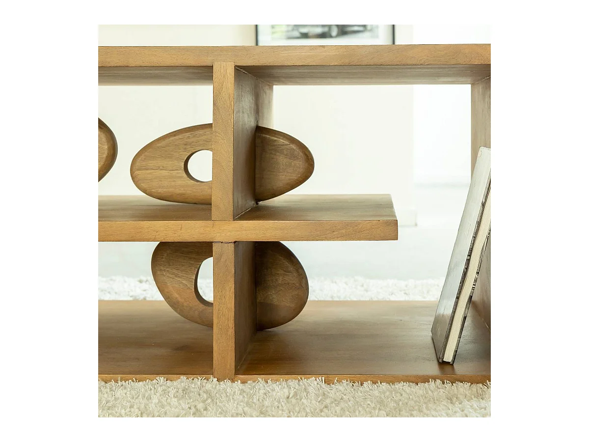 Table basse design en bois de manguier Alwen