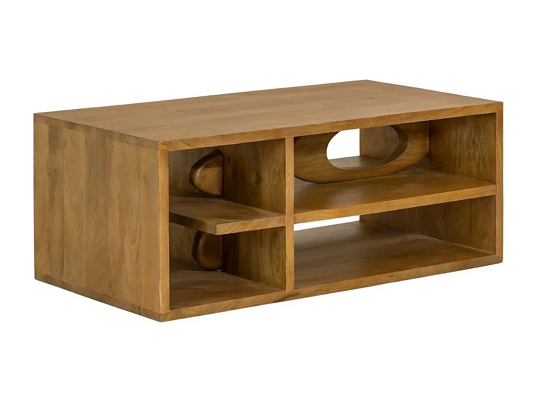 Table basse design en bois de manguier Alwen