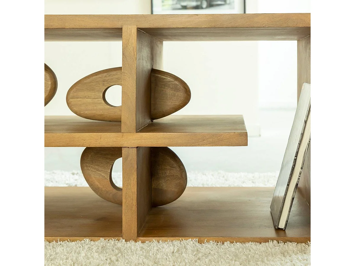 Table basse design en bois de manguier Alwen