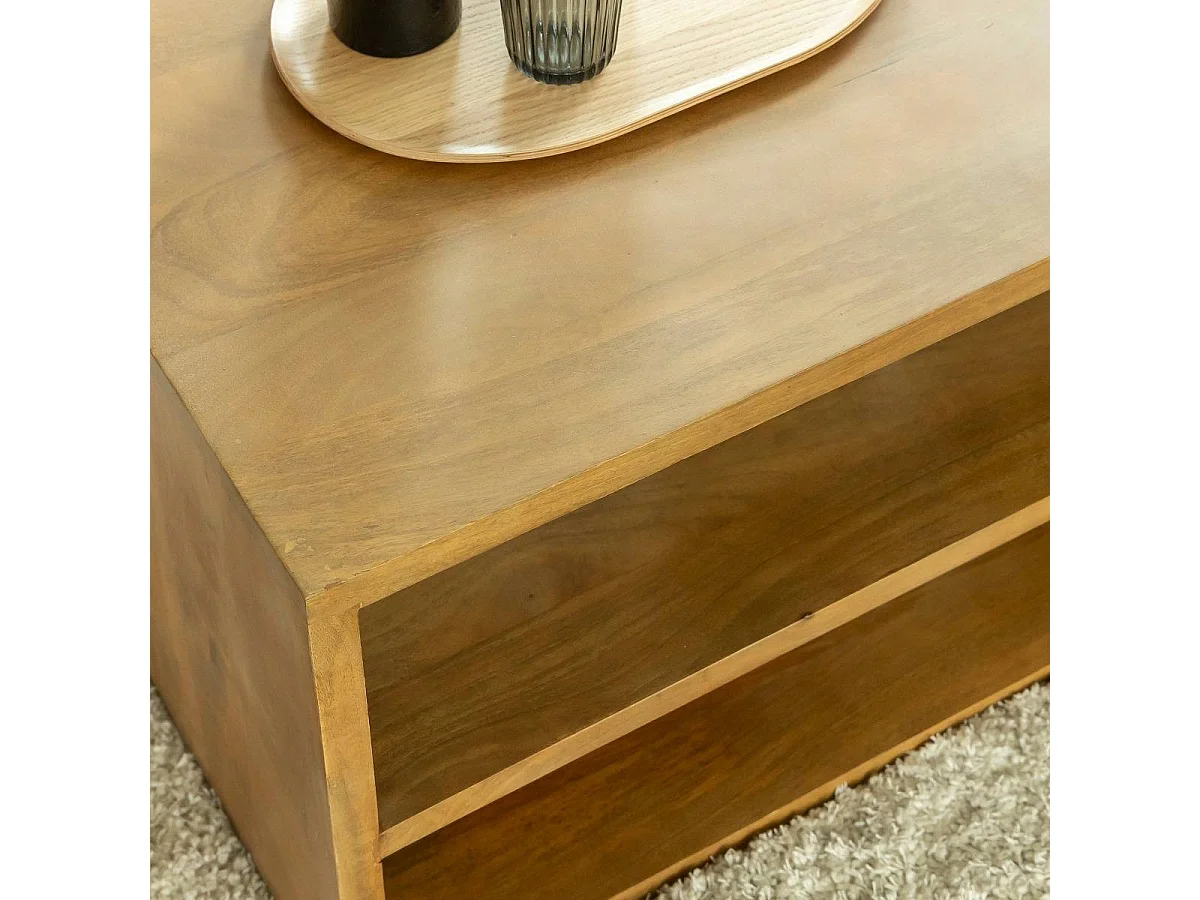 Table basse design en bois de manguier Alwen