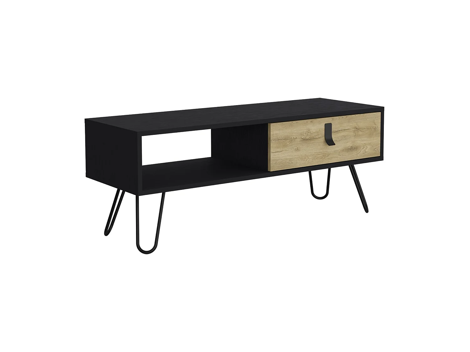 TUHOME CONCEPT Mesa de centro Huna de 104 cm, wengué e macadâmia