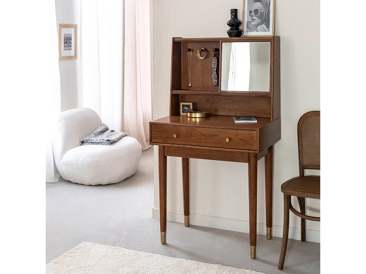 Bureau en bois d'acacia et métal Emiel