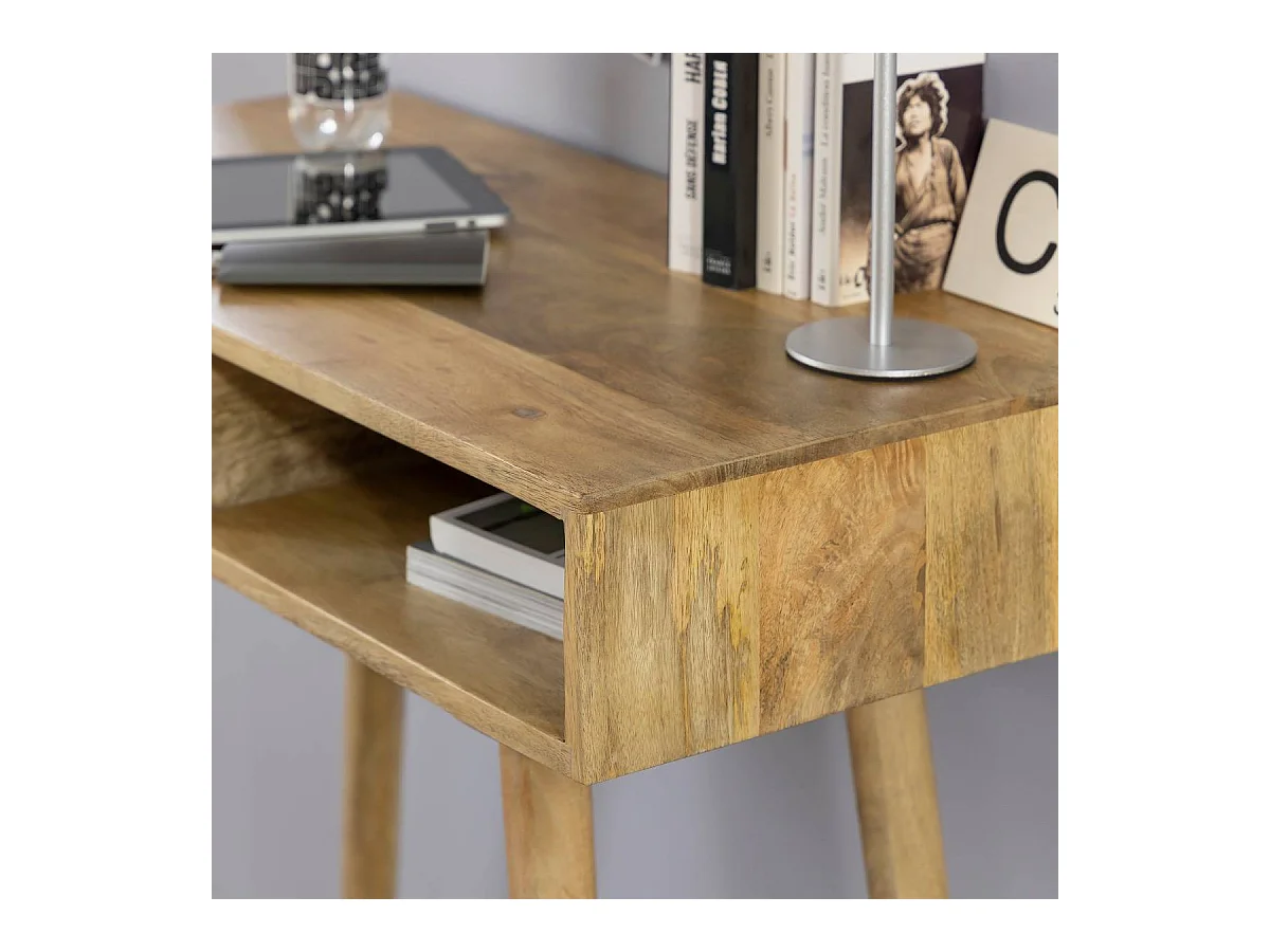 Console avec rangement en bois de manguier Maëva