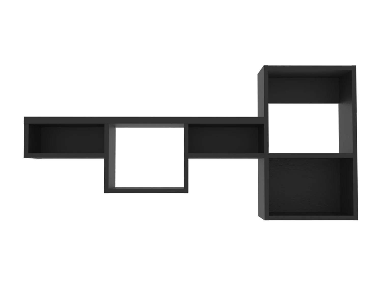 TUHOME Unité d'Étagère Murale Globe avec 5 Rayons, Noir